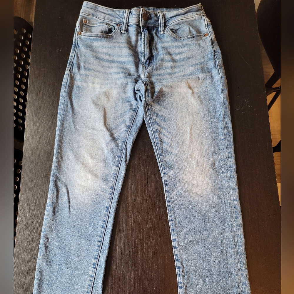 American Eagle Outfitters Slim Blue Jeans with Vintage Distressing
